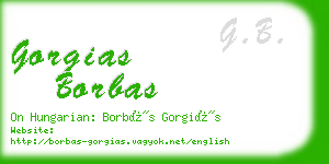 gorgias borbas business card